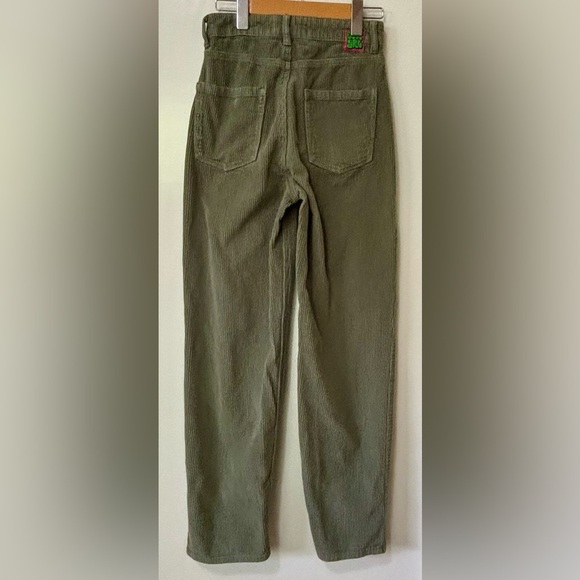 Empyre| Fab Thick Olive Skate Streetwear Corduroy Wide Leg Pants Sz 0 - Picture 6 of 6